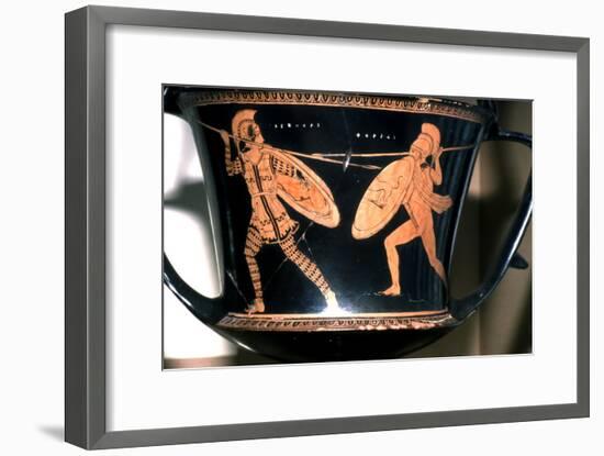 Greek Vase Painting, Persian and Hoplite fighting, c5th century BC-Unknown-Framed Giclee Print