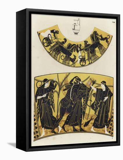 Greek Vase Painting-null-Framed Premier Image Canvas