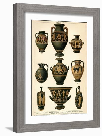 Greek Vases-null-Framed Premium Giclee Print