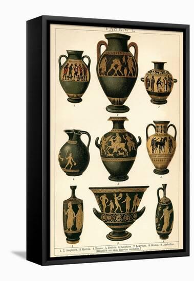 Greek Vases-null-Framed Stretched Canvas