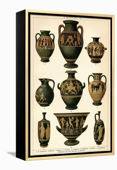 Greek Vases-null-Framed Stretched Canvas