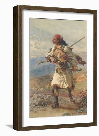 Greek Warrior, 1861-Carl Haag-Framed Giclee Print