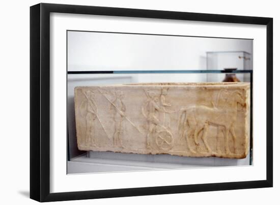 Greek Warrior Stepping into His Chariot, C400 Bc-null-Framed Photographic Print