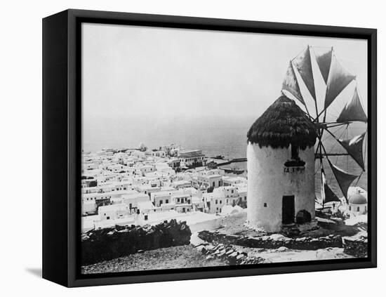 Greek Windmill-null-Framed Premier Image Canvas