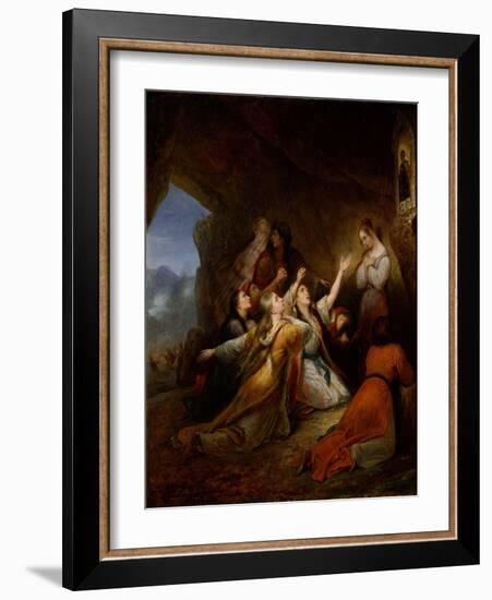 Greek Women Imploring at the Virgin of Assistance, 1826-Ary Scheffer-Framed Giclee Print