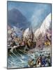 Greeks Defeating Persians at Battle of Salamis-null-Mounted Photographic Print