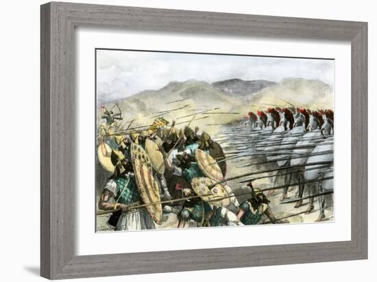 Greeks Repelling the Persian Army under Mardonius at the Battle of Plataea, 479 Bc-null-Framed Giclee Print