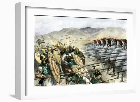 Greeks Repelling the Persian Army under Mardonius at the Battle of Plataea, 479 Bc-null-Framed Giclee Print