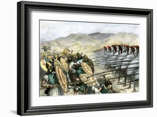 Greeks Repelling the Persian Army under Mardonius at the Battle of Plataea, 479 Bc-null-Framed Giclee Print