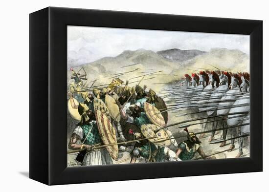 Greeks Repelling the Persian Army under Mardonius at the Battle of Plataea, 479 Bc-null-Framed Premier Image Canvas