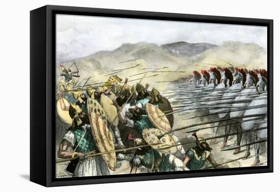 Greeks Repelling the Persian Army under Mardonius at the Battle of Plataea, 479 Bc-null-Framed Premier Image Canvas