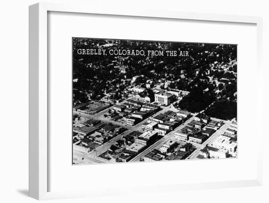 Greeley, Colorado - Aerial-Lantern Press-Framed Art Print