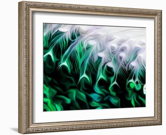 Green Abstract, 2021, (digital)-Scott J. Davis-Framed Giclee Print