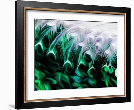 Green Abstract, 2021, (digital)-Scott J. Davis-Framed Giclee Print