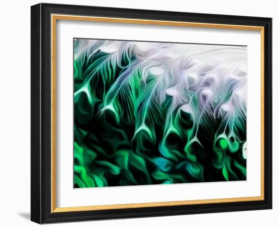 Green Abstract, 2021, (digital)-Scott J. Davis-Framed Giclee Print