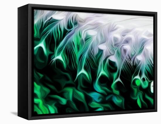 Green Abstract, 2021, (digital)-Scott J. Davis-Framed Premier Image Canvas