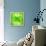 Green Abstract Crystal Vector Background-art_of_sun-Framed Stretched Canvas displayed on a wall