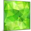 Green Abstract Crystal Vector Background-art_of_sun-Mounted Art Print