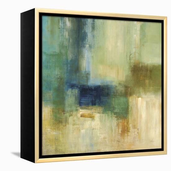 Green Abstract-Simon Addyman-Framed Stretched Canvas