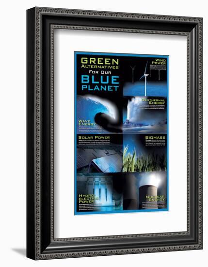 Green Alternative For Our Blue Planet-null-Framed Premium Giclee Print