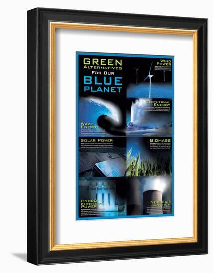 Green Alternative For Our Blue Planet-null-Framed Premium Giclee Print