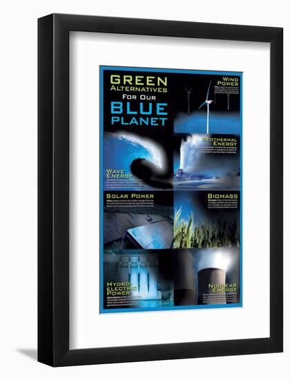 Green Alternative For Our Blue Planet-null-Framed Premium Giclee Print