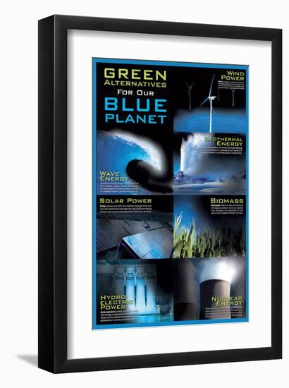 Green Alternative For Our Blue Planet-null-Framed Art Print