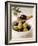 Green and Black Olives in Small Dish and on Wooden Spoon-Barbara Kraske-Framed Photographic Print