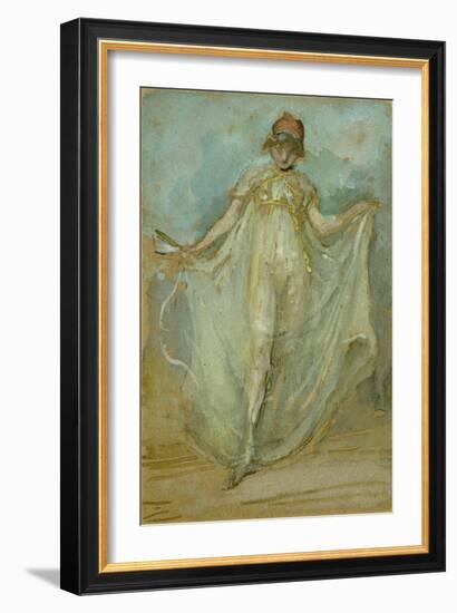 Green and Blue: the Dancer, C.1893-James Abbott McNeill Whistler-Framed Giclee Print