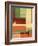 Green and Brown Abstract 1-NaxArt-Framed Art Print