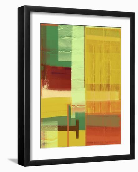 Green and Brown Abstract 2-NaxArt-Framed Art Print