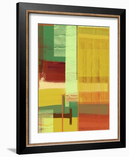 Green and Brown Abstract 2-NaxArt-Framed Art Print