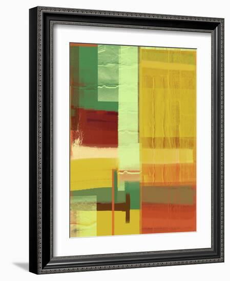 Green and Brown Abstract 2-NaxArt-Framed Art Print