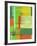 Green and Brown Abstract 3-NaxArt-Framed Art Print