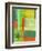 Green and Brown Abstract 3-NaxArt-Framed Art Print