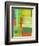 Green and Brown Abstract 3-NaxArt-Framed Art Print