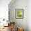 Green and Brown Abstract 3-NaxArt-Framed Art Print displayed on a wall