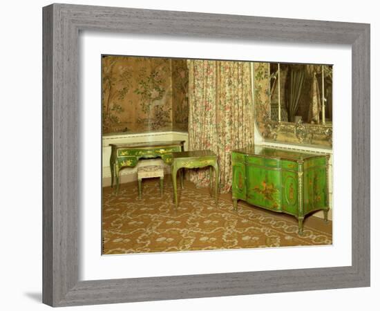 Green and Gold Lacquer Furniture in the State Bedchamber at Nostell Priory, Yorkshire-Thomas Chippendale-Framed Giclee Print