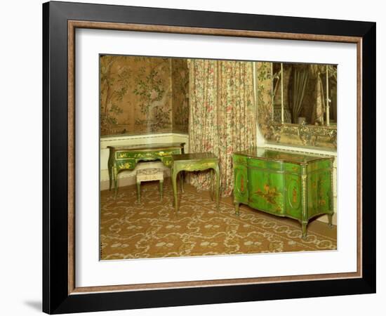 Green and Gold Lacquer Furniture in the State Bedchamber at Nostell Priory, Yorkshire-Thomas Chippendale-Framed Giclee Print