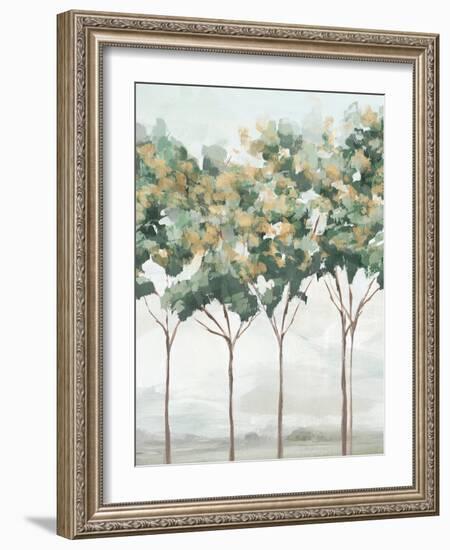 Green and Gold Trees II-Ian C-Framed Art Print