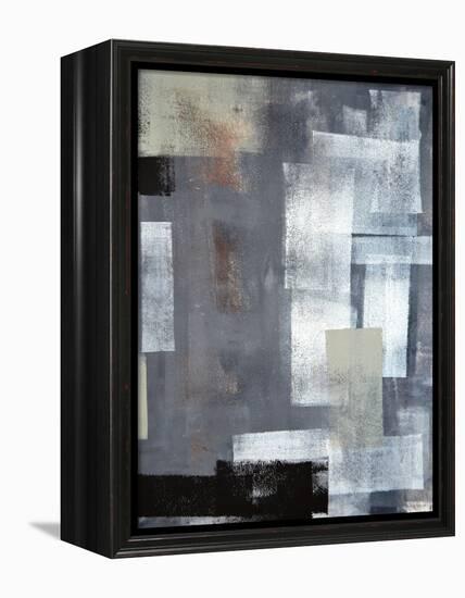 Green And Grey Abstract Art Painting-T30Gallery-Framed Stretched Canvas