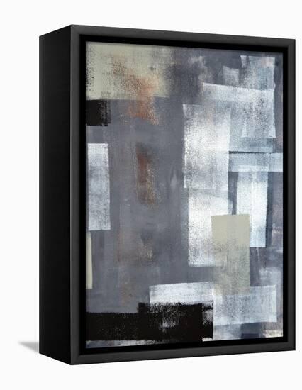 Green And Grey Abstract Art Painting-T30Gallery-Framed Stretched Canvas