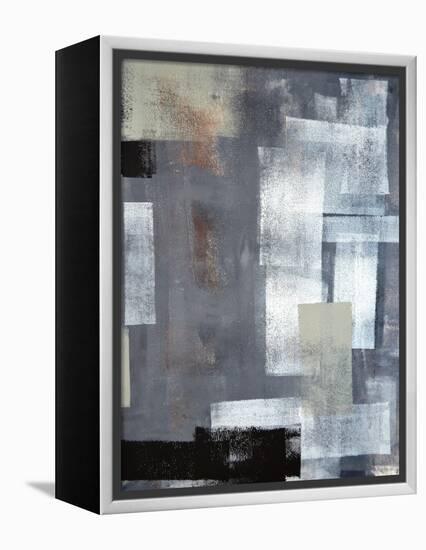 Green And Grey Abstract Art Painting-T30Gallery-Framed Stretched Canvas
