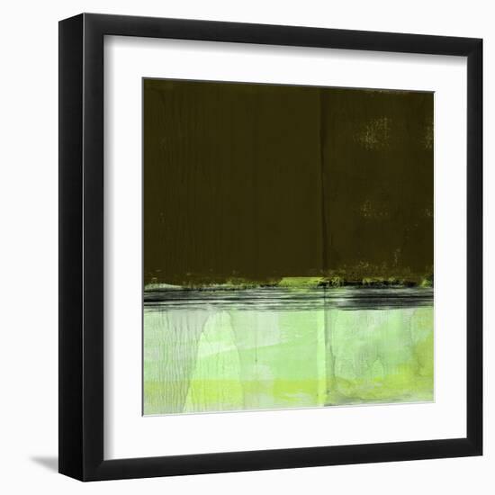 Green and Olive Abstract Composition I-Alma Levine-Framed Art Print