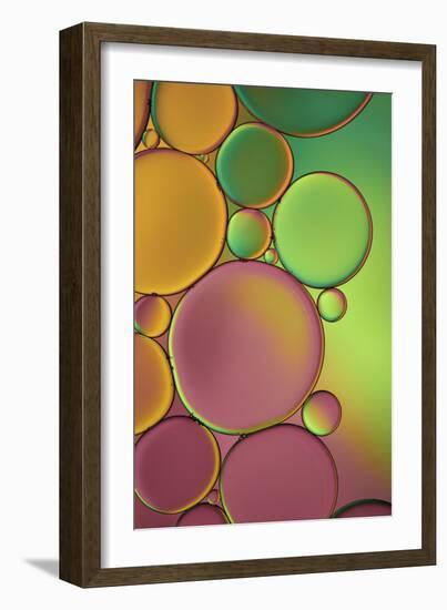 Green and Orange Drops-Cora Niele-Framed Photographic Print