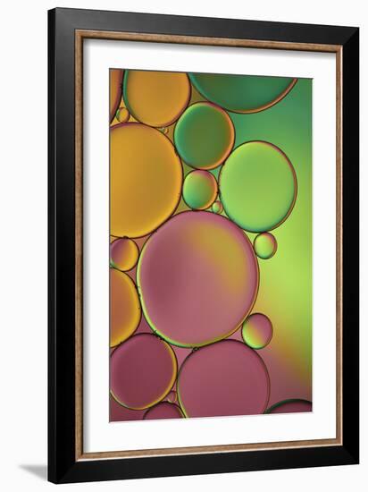 Green and Orange Drops-Cora Niele-Framed Photographic Print