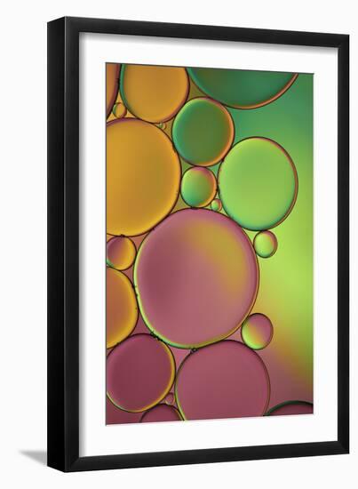 Green and Orange Drops-Cora Niele-Framed Photographic Print