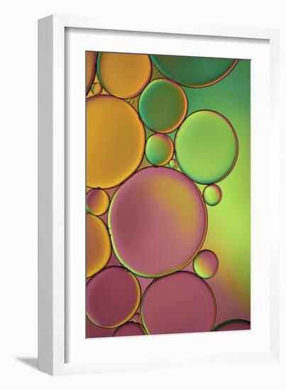 Green and Orange Drops-Cora Niele-Framed Photographic Print