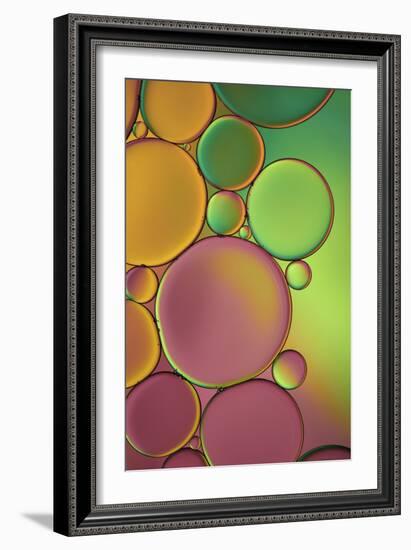 Green and Orange Drops-Cora Niele-Framed Photographic Print