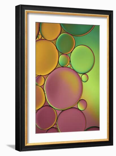 Green and Orange Drops-Cora Niele-Framed Photographic Print